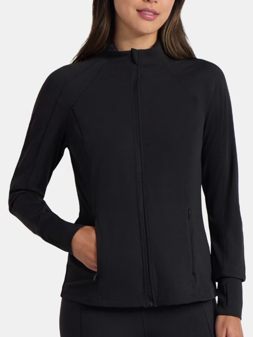 Avia Black Zip-Front Active Jacket